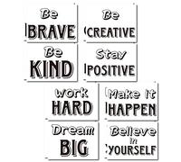 CRASPIRE 8 Fogli Inspirational Stickers Murali Peel And Stick Frasi Motivazionali Adesivi Murali Citazioni Positive Adesivi per Biblioteca Casa Scuola Ufficio Decorazioni da Parete