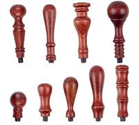 CRASPIRE 9 PZ Timbro Sigillo di Cera Sostituzione Manico in Legno Stili Diversi Manico Solo per Timbri Ceralacca Vintage Rimovibile 7 mm di Diametro Buste con Testa in Rame Inviti Pacchetti di Vino