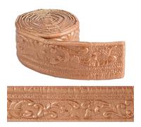 CRASPIRE 90.5 x 3.14 Pollice Peel And Stick Wallpaper Border Crown Molding Ocra Autoadesivo Flessibile 3D Battiscopa Bordo Specchio Adesivo Impermeabile Parete Bordatura Base Linee Schiuma per Hotel