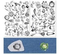 CRASPIRE 90 pz di Stabilizzatori per Ricamo di Verdure 2 Fogli A4 Simpatici Trasferimenti Idrosolubili da Attaccare e Cucire in Tessuto da Cucire A Mano Prestampati Autoadesivi per Gli Amanti del