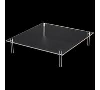 CRASPIRE Alzate per Torta per Tavolo da Dessert Acrilico Trasparente Espositore per Cupcake Piatto Scaffale Quadrato Organizzatore di Alimenti Servire Pizza Figure Piatto da Festa Collezione