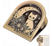 CRASPIRE Cat Moon Journal Clip in Metallo Carino Vintage Travelers Notebook Libro Raccoglitore di Banconote Clip Supporto Lega Bronzo Antico Decorativo Midori Travelers per TN Travelers Arte Lettura