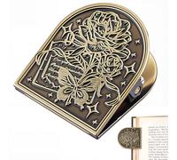 CRASPIRE Clip per Quaderno da Viaggio in Lega Vintage con Tema Farfalla e Fiore in Metallo Bronzo Antico Clip Decorative per Raccoglitori di Pagine di Diario per Viaggiatori TN Accessori