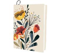 CRASPIRE Copertina Elasticizzata per Libri con Fiori Custodia Elastica per Libri in Stile Bohémien Floreale Boho Riutilizzabile Lavabile per Quaderni da 9 x 14 Pollice Adatta per Libri con Copertina