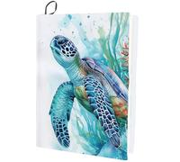 CRASPIRE Copertina per Libri Elasticizzata A Forma di Tartaruga Animale Marino Lavabile Riutilizzabile Grande in Nylon Adatta per Libri con Copertina Rigida da 9 x 11 Pollice per L'Aula