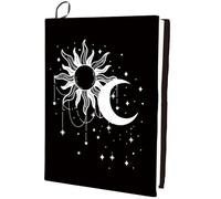 CRASPIRE Copertina per Libro Estensibile Sole e Luna Stella Lavabile Riutilizzabile Coperture Protettive In Nylon di Grandi Dimensioni Avvolgimenti Elastici per Notebook Da 9.4x15.7 pollice Adatto per