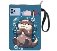 CRASPIRE Copertine per Libri Otter Book Covers Custodia Protettiva per Libri Tascabili in Tessuto Lavabile con Cerniera e Tasca Extra per Gli Amanti dei Libri Regalo per I Compagni di Classe
