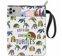 CRASPIRE Copertine per Libri Tartaruga Custodia per Libri con Animali in Tessuto Verde Lavabile Oceano Mare Libri Quaderni Tascabili Protezioni con Cerniera e Tasca Extra per Compleanno Laurea Natale