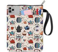 CRASPIRE Copertine per Libri Teapot Book Protector Custodia Pasquale per Libri Tascabili Copertina per Libri in Tessuto Lavabile con Cerniera e Tasca Extra per Gli Amanti dei Libri Regali I Compagni