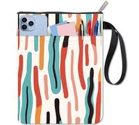 CRASPIRE Custodia per Libri con Linea Colorata con Cerniera Borsa Extra Impermeabile Custodia Protettiva Portatile Corda Copertina Bifacciale per Quaderno con Copertina Rigida Diario della Bibbia