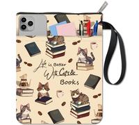 CRASPIRE Custodia Protettiva per Libri A Forma di Gatto con Cerniera Custodia in Tela Impermeabile Copertine Bifacciali per Amanti dei Libri Quaderno con Copertina Rigida Diario della Bibbia Libri