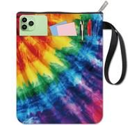 CRASPIRE Custodia Protettiva per Libri Color Arcobaleno con Cerniera Custodia in Tela Impermeabile Copertine Bifacciali per Amanti dei Libri Quaderno con Copertina Rigida Diario della Bibbia Libri