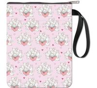 CRASPIRE Custodie per Libri Gatti Rosa Proteggi Libri Copertine per Libri In Brossura Copertina per Libri In Tessuto Lavabile con Cerniera e Tasca Extra Sulla Manica per Gli Amanti Dei Libri Regali