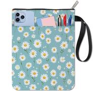 CRASPIRE Daisy Book Covers Custodia per Libri con Cerniera 11 X 8.7 pollici Protezione per Libri Tascabili Tessuto Lavabile Tessuto Custodia Extra Tasca Regali per Compagni di Classe Custodia Libri