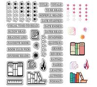 CRASPIRE Diario Giornale Timbro Trasparente per Creazione Biglietti Parole Timbri Trasparenti In Gomma Riutilizzabili Forme Miste Timbro In Silicone Artigianato Fai Da Te Scrapbooking Foto Album Fogli