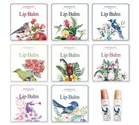 CRASPIRE Etichette per Balsamo per Le Labbra 80 pz Etichette per Balsamo per Le Labbra Fatte in Casa 2 Etichette Trasparenti per Tubi Etichette Adesive per Balsamo (Fiori e Uccelli)