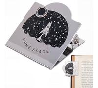 CRASPIRE Fermalibri in Metallo Vintage Fermaglio per Quaderno da Viaggio Razzo Retro in Ferro Argentato Decorativo Midori Page Bill Binder Morsetto per TN Traveler Art Journaling Reading Decoration