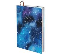 CRASPIRE Galaxy Book Covers Blu Riutilizzabile Cover Protector 8.27x5.83 Pollici Lavabile Impermeabile Copertina Rigida A5 Tessuto Libro Sleeve Book Lovers Lettori per Diario Softcover Notebook