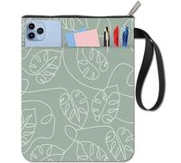 CRASPIRE Leaf Book Covers Turtleback Leaf Book Sleeve Green Book Protector per Libri Tascabili Copertina in Tessuto Lavabile con Cerniera e Tasca Extra per Gli Amanti dei Libri Regali per I Compagni