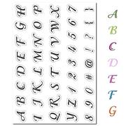 CRASPIRE Lettere Numeri Timbri Trasparenti Alfabeto AZ Iniziale Sigilli in Silicone Trasparente Timbro per Journaling Card Making Friends DIY Scrapbooking Photo Frame Album Decor