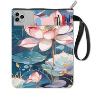 CRASPIRE Lotus Book Covers Flower Book Protector Lotus Leaf Book Sleeve per Libri Tascabili Copertina in Tessuto Lavabile con Cerniera e Tasca Extra per Gli Amanti dei Libri Regali per I Compagni