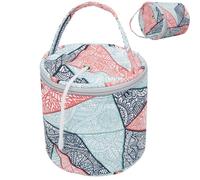 CRASPIRE Mini Sacchetti Porta-Filato con Motivi Colorati Piccolo Sacchetto Porta-Filato con Fori Custodia Portatile per Riporre Il Filato Mini Organizer per Progetti Filo per Uncinetto Accessori