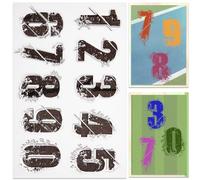 CRASPIRE Numero Timbri Trasparenti Timbro in Gomma Silicone Sigillo Timbri in Silicone Trasparente per Creazione di Biglietti per Diario Fai da Te Scrapbooking Album Fotografico Fatto A Mano