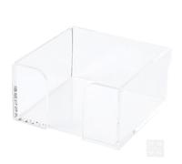 CRASPIRE Porta Note Adesive in Acrilico da 3x3 Pollice Porta Blocco Note Trasparente Dispenser per Blocco Note Autoadesivo Dispenser per Blocco Note Organizer da Scrivania per Aula Ufficio