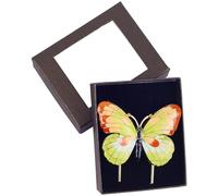 CRASPIRE Porta-Pagina con Fermaglio A Farfalla Taccuino da Viaggio Vintage Segnalibro in Metallo Verde e Giallo per Tenere Aperto Il Diario Mentre Si Scrive e Liberare Le Mani Regalo per Amanti