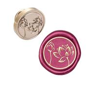 CRASPIRE Sigillo di Cera Testa di Timbro Lotus Rimovibile Sigillatura In Ottone Testa di Timbro per Buste Regalo Creative Inviti Carte Decorazione Bottiglia di Vino