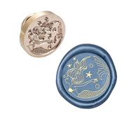 CRASPIRE Sigillo di Cera Testa di Timbro Sirena Rimovibile Sigillatura In Ottone Testa di Timbro per Buste Regalo Creativo Inviti Carte Decorazione