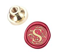 CRASPIRE Sigillo di Cera Timbro Testa Lettera S, Testa di Timbro In Ottone Sigillata Rimovibile per La Decorazione di Biglietti D'Invito di Buste Regalo Creative