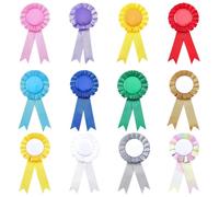 CRASPIRE Spilla A 12 Colore Spilla per Il Vincitore Bottone per Il Secondo Posto Spilla per La Vittoria Nastri per La Vittoria Coccarda Primo Premio per Il Fai da Te Festa in ccessorio