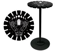 CRASPIRE Supporto per Pendolo Espositore in Cristallo Scaffale Nero Fase Lunare Lancette in Legno Rabdomanzia Divinazione Tavole Metafisiche Roba da Strega per Appendere Cristallo St1 Decorazioni