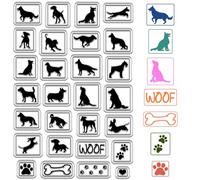 CRASPIRE Timbri in Gomma Trasparente con Stampa di Zampa di Osso di Cane Cucciolo Vintage Cartone Animato Simpatico Riutilizzabile in Silicone Trasparente Sigilli per Timbri per Diario Creazione