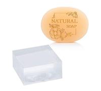 CRASPIRE Timbri per Sapone con Parole Timbro Acrilico Trasparente Goffratura Fai da Te Sapone Naturale Capitolo Impronta Stampi Forniture Regalo Fatto A Mano Sapone Timbro Quadrato per Arte