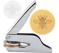 CRASPIRE Timbro per goffratura a forma di api, in acciaio inox, con scatola di plastica, per buste, tovaglioli, carta ufficiale