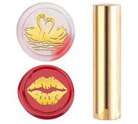 CRASPIRE Timbro Sigillo di Ceralacca con Testa in Ottone 2 Stile 15mm Mini Timbro Sigillo di Ceralacca con Stampa A Labbra di Cigno in Rame Logo Sigillo retrò in Ottone Intagliato Timbro Sigillato