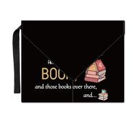 CRASPIRE Word Book Covers Cat Black Book Sleeve 11.6 X 9.3 Pollici Protezione per Libri Tascabili Copertina per Libri in Tessuto Lavabile con Maniglia e Tasca Extra per Gli Amanti dei Libri Regali