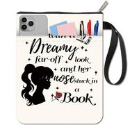 CRASPIRE Words Book Covers Human Book Sleeve Rose Book Protector per Libri Tascabili Copertina in Tessuto Lavabile con Cerniera e Tasca Extra per Gli Amanti dei Libri Regali per I Compagni di Classe