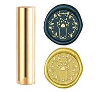 CRASPIRE Zampa di Gatto Timbro Sigillo di Cera Ghirlanda, Sigillo di Cera per Sigilli Animale Mini Timbro in Ottone per Pistola Sigillo di Cera 15mm per Busta Invito Abbellimento