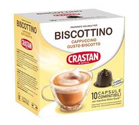 CRASTAN 1870 - Capsule compatibili Dolce Gusto - Biscottino (Cappuccino al Gusto Biscotto) - 1 Box da 10 - Senza Glutine