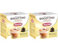CRASTAN 1870 - Capsule compatibili Dolce Gusto - Biscottino (Cappuccino al Gusto Biscotto) - 1 Box da 10 - Senza Glutine (Confezione da 2)