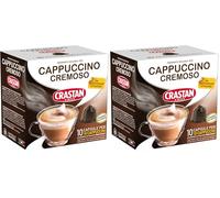 CRASTAN 1870 - Capsule compatibili Dolce Gusto - Cappuccino Cremoso - 1 box da 10 capsule - Da zuccherare a piacere (Confezione da 2)