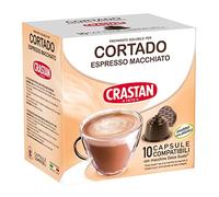 CRASTAN 1870 - Capsule compatibili Dolce Gusto - Cortado Espresso Macchiato - 1 box da 10 capsule - Senza Glutine