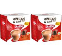 CRASTAN 1870 - Capsule compatibili Dolce Gusto - Ginseng & Caffè - 1 box da 10 capsule - Senza Glutine - da zuccherare (Confezione da 2)