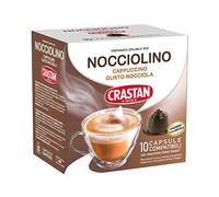 CRASTAN 1870 - Capsule compatibili Dolce Gusto - Nocciolino (Cappuccino al Gusto Nocciola) - 1 Box da 10 - Senza Glutine