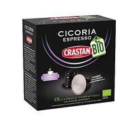 CRASTAN 1870 - Capsule compatibili Nespresso - Cicoria da agricoltura biologica - 1 Box da 15 Capsule - Totale 90 caspule - Naturalmente Priva di Caffeina - Senza Glutine
