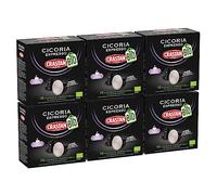 CRASTAN 1870 - Capsule compatibili Nespresso - Cicoria da agricoltura biologica - 6 Box da 15 Capsule - Totale 90 caspule - Naturalmente Priva di Caffeina - Senza Glutine