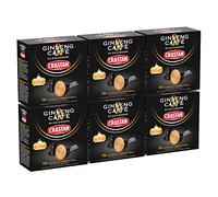 CRASTAN 1870, 90 Capsule, 6 Box da 15 Capsule di Ginseng e Caffè Nespresso, Capsule Compatibili con Nespresso da Zuccherare a Piacere, Bevanda Senza Glutine, 100% Made in Italy